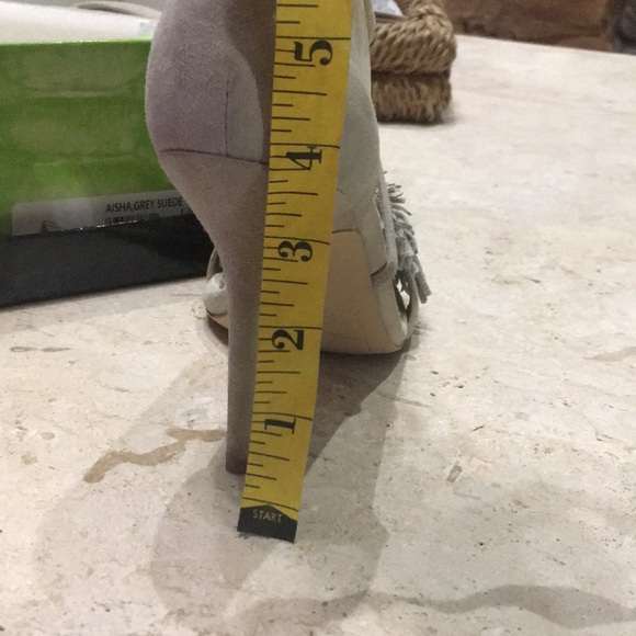 Suede Fringe Heels - Picture 6 of 7